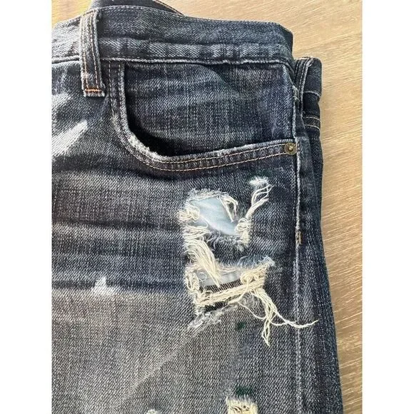Current/Elliott Women's Size 31 Blue Distressed Mini Skirt Frayed Hem‎ - Picture 10 of 10